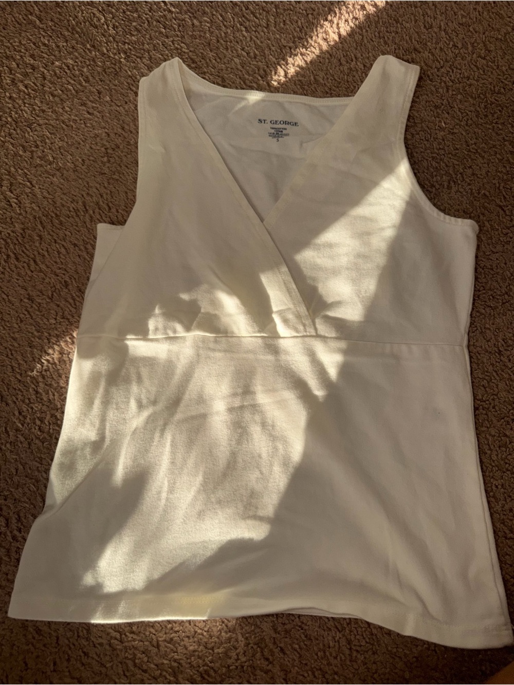 Brandy Melville Cream Wrap-Front Tank Top